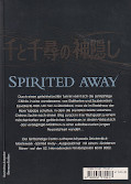 Backcover Spirited Away - Anime Comic 1